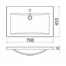 Тумба с раковиной Azario Kantri 70 CS00097252 цвет Белый глянцевый