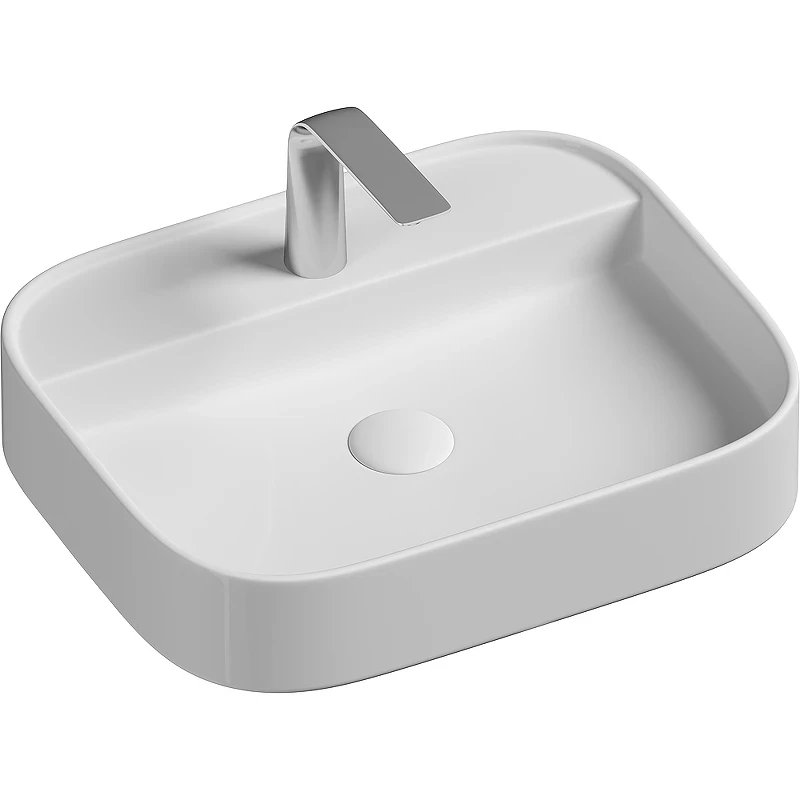Раковина Ceramicanova Element 55 CN6034 Белая фарфор накладная