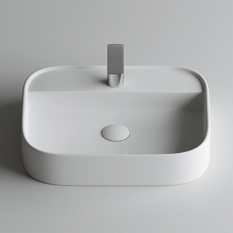 Раковина Ceramicanova Element 55 CN6034 Белая фарфор накладная