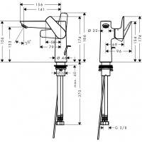 Смеситель для раковины Hansgrohe Talis E 71754700 Белый матовый латунь
