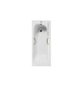 Чугунная ванна Vinsent Veron Concept 150x70 VCO1507042H/VH0015GD цвет Белый с дугообразными золотыми ручками
