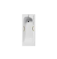 Чугунная ванна Vinsent Veron Concept 150x70 VCO1507042H/VH0015GD цвет Белый с дугообразными золотыми ручками