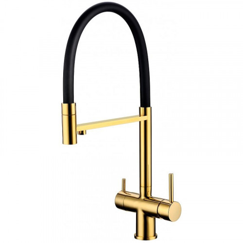 Смеситель для кухни Grocenberg GB4099GO Золото
