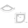 Акриловый поддон для душа AM.PM Gem 80x80 Белый