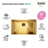 Кухонная мойка Iddis Edifice 74 EDI74B0i77 Золото матовое нержавеющая сталь встраиваемая сверху, встраиваемая снизу