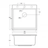 Кухонная мойка Emar Quartz 52 EMQ-1520.Q цвет Оникс