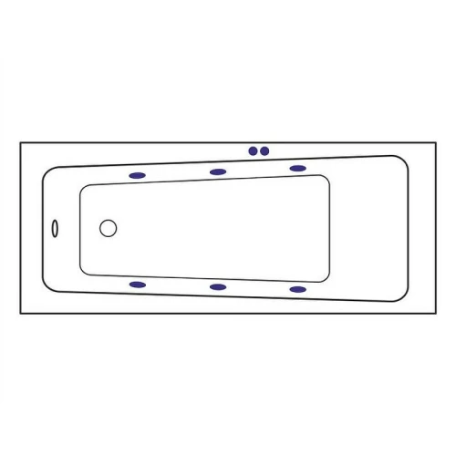 Акриловая ванна Excellent Ava 170x70 WAEX.AVA17.SOFT.BR с гидромассажем