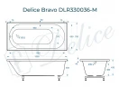 Ванна из искусственного камня Delice Bravo 150х70 DLR330036-M цвет Белый