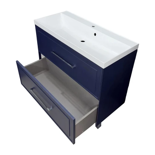 Тумба с раковиной Azario Беллони 100/2 Н CS00098079 цвет Синий