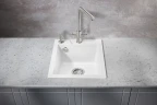 Кухонная мойка Milacio Murcia 42 Cuarzo MC.77042 Белая искусственный камень (литьевой мрамор) встраиваемый