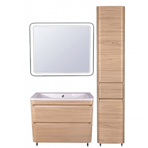 Тумба под раковину Style Line Атлантика Люкс Plus 90 СС-00002218 Ясень перламутр МДФ / ЛДСП