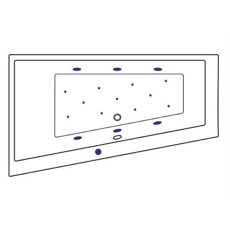 Акриловая ванна Excellent Sfera 170x100 L WAEX.SFL17.RELAX.BR с гидромассажем