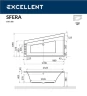 Акриловая ванна Excellent Sfera 170x100 L WAEX.SFL17.RELAX.BR с гидромассажем