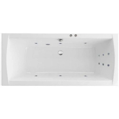 Акриловая ванна Excellent Aquaria Lux Slim 180x80 WAEX.AQU18S.LINE.CR цвет Белый с гидромассажем форсунки Хром