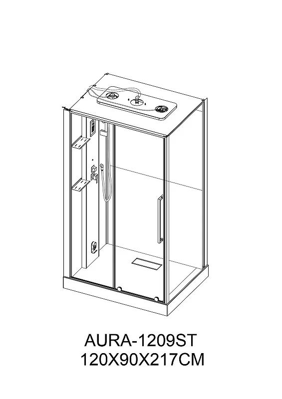 Душевая кабина Esbano ESO-AURA-1209ST 120x80 ESKOAU1209-ST без гидромассажа
