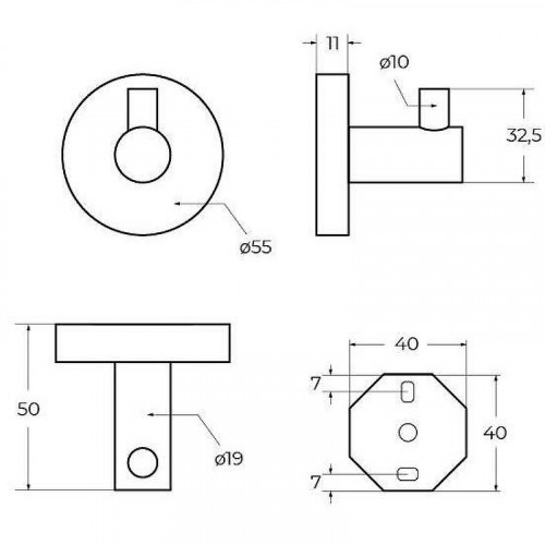 Крючок Cezares Relax RELAX-HK-GM Оружейная сталь