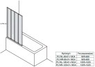Шторка на ванну Veconi Palau 90 R PL74R-90-01-19C4 профиль Хром стекло прозрачное