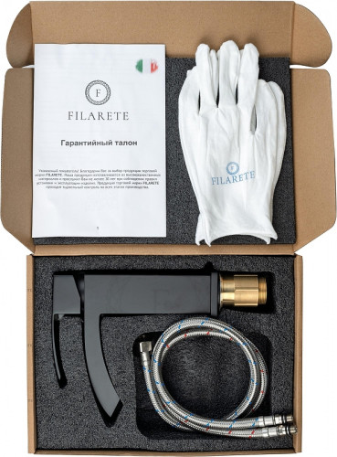 Смеситель для раковины FILARETE Waterfall FL5010BL цвет Черный матовый