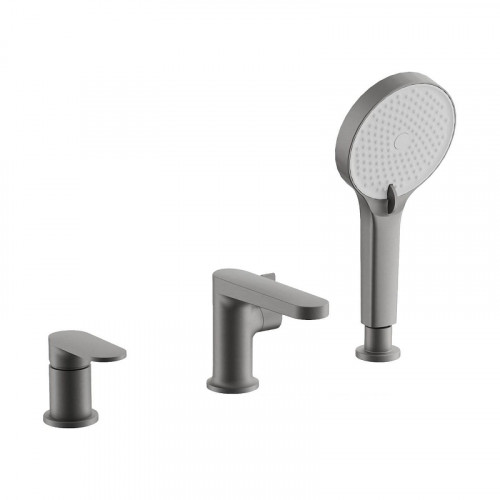 Смеситель на борт ванны Belz B713-3 B66713-3 цвет Оружейная сталь