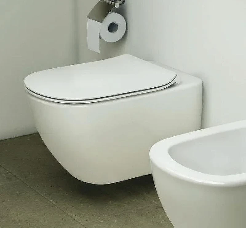 Унитаз с инсталляцией Ideal Standard Tesi Aqua Blade TT00002/123AA с сиденьем Микролифт и клавишей смыва Хром
