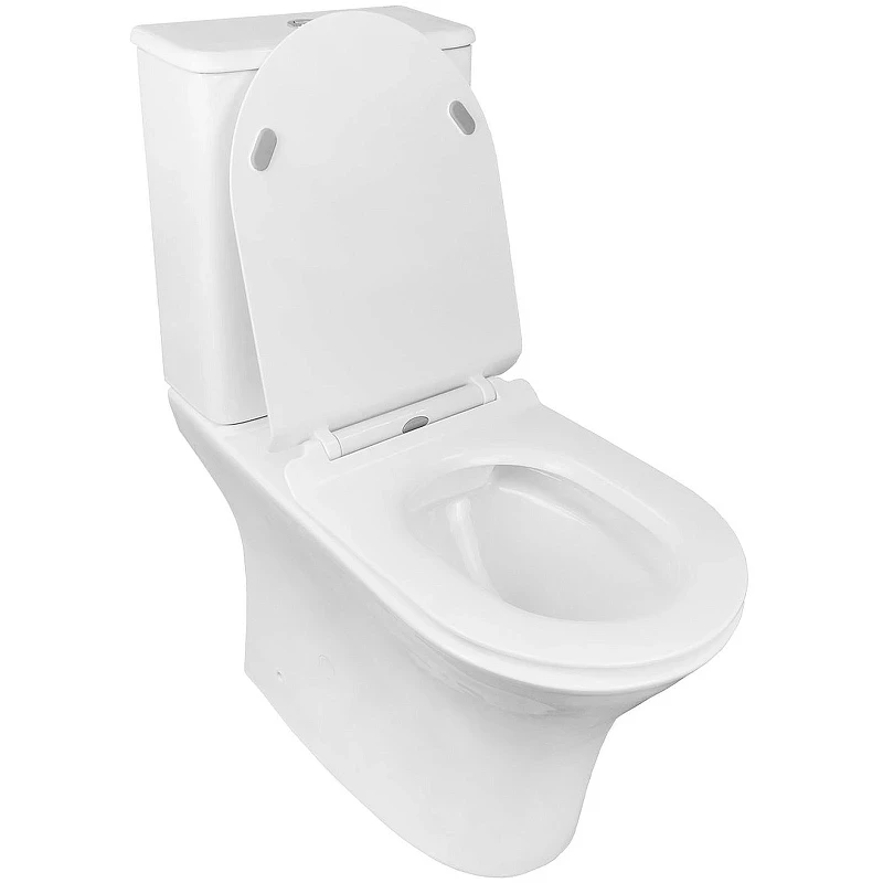Унитаз компакт Azario Fretta Round AZ-7121 с бачком и сиденьем Микролифт фаянс напольный