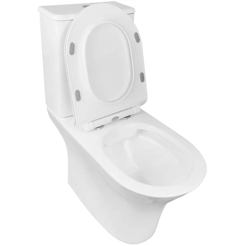 Унитаз компакт Azario Fretta Round AZ-7121 с бачком и сиденьем Микролифт фаянс напольный