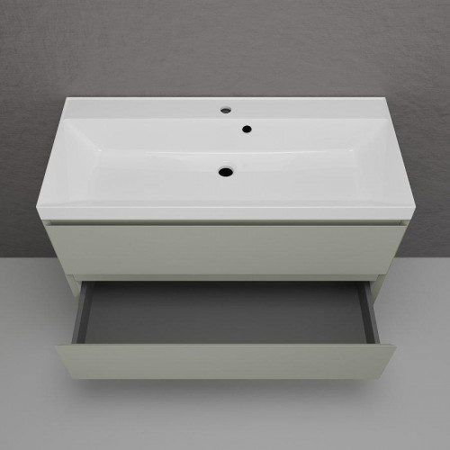 Тумба под раковину Style Line Манхэттен 100 ЛС-00002358 подвесная цвет Олива