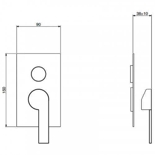 Смеситель для душа Gattoni Color 8033/ESC0 Хром