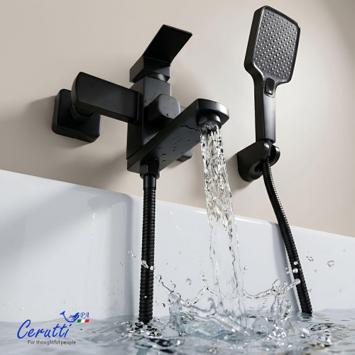 Смеситель для ванны Ceruttispa Клелия (Clelia) VMB CT12064 12064 цвет Черный матовый