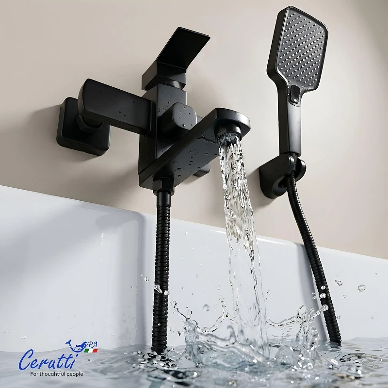 Смеситель для ванны Ceruttispa Клелия (Clelia) VMB CT12064 12064 цвет Черный матовый