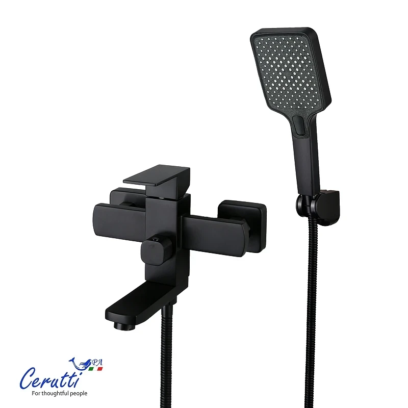 Смеситель для ванны Ceruttispa Клелия (Clelia) VMB CT12064 12064 цвет Черный матовый