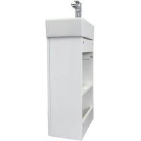 Тумба с раковиной Comforty Асти 40 00-00012835 подвесная Белый глянец МДФ / ЛДСП