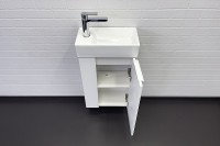 Тумба с раковиной Comforty Асти 40 00-00012835 подвесная Белый глянец МДФ / ЛДСП