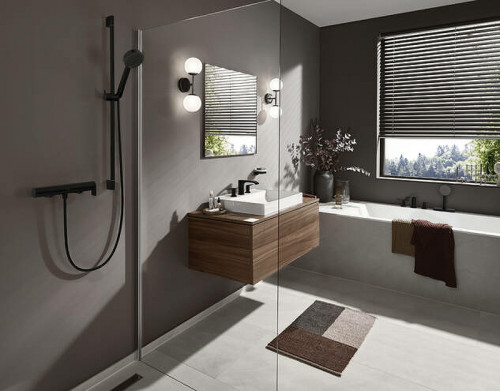 Смеситель для душа Hansgrohe Vivenis 75620670 Черный матовый латунь на стену