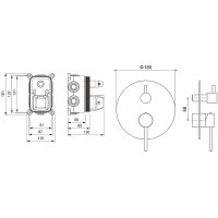 Смеситель для душа Aquatek Европа AQ1347CR Хром латунь встраиваемый