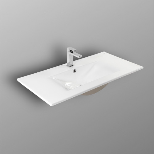 Раковина Bond 90 S05-900 Белая глянцевая фарфор полувстраиваемая