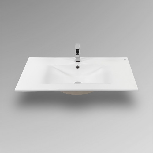 Раковина Bond 90 S05-900 Белая глянцевая фарфор полувстраиваемая