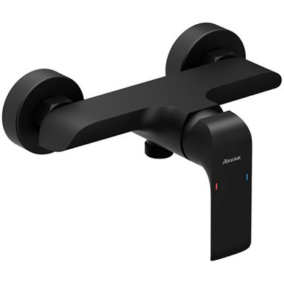 Смеситель для душа Ravak Flat FL 032.20/150 X070177 Черный матовый латунь на стену