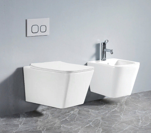 Унитаз Azario Boca AZ-2002 подвесной Белый с сиденьем Микролифт фаянс подвесной