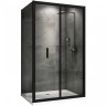 Душевой уголок Abber Sonnenstrand 120x100 AG07120B-S100B профиль Черный стекло прозрачное