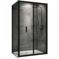 Душевой уголок Abber Sonnenstrand 120x100 AG07120B-S100B профиль Черный стекло прозрачное