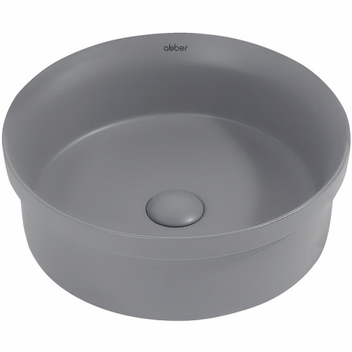 Раковина-чаша Abber Bequem 40 AC2103MG Серая матовая фаянс накладная