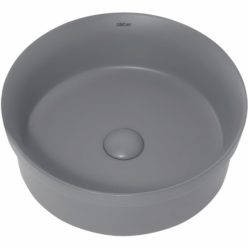Раковина-чаша Abber Bequem 40 AC2103MG Серая матовая фаянс накладная