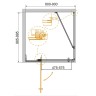 Душевой уголок Cezares Slider 90x100 SLIDER-AH-1-80-90/100-BR-NERO профиль Черный матовый стекло бронзовое