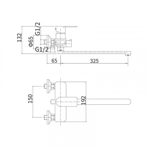 Смеситель для ванны Fashun A52219 универсальный цвет Сатин