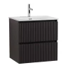 Тумба с раковиной BelBagno Uno 60 UNO-600-2C-SO-GSO+Eco 60 CZR-8073-60 подвесная цвет Темно-серый матовый