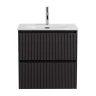 Тумба с раковиной BelBagno Uno 60 UNO-600-2C-SO-GSO+Eco 60 CZR-8073-60 подвесная цвет Темно-серый матовый