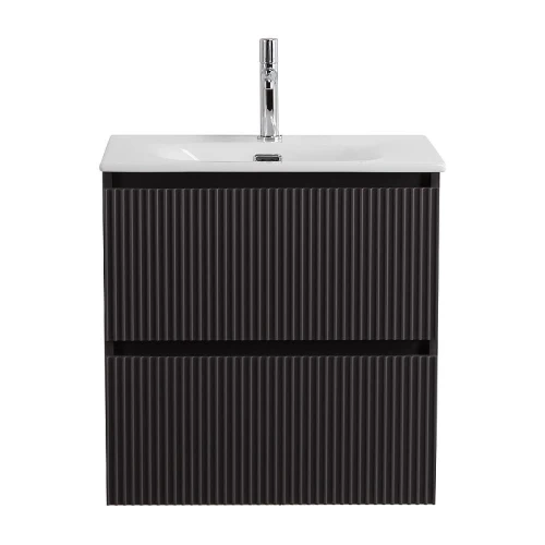 Тумба с раковиной BelBagno Uno 60 UNO-600-2C-SO-GSO+Eco 60 CZR-8073-60 подвесная цвет Темно-серый матовый
