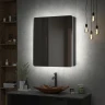 Зеркальный шкаф Континент Eltoro black LED 76 МВК114 с подсветкой Черный МДФ / ЛДСП, стекло