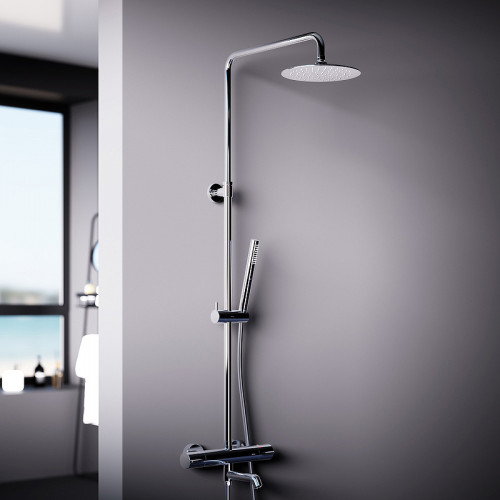 Душевая система Damixa Scandinavian Pure 936810000 с термостатом Хром латунь на стену